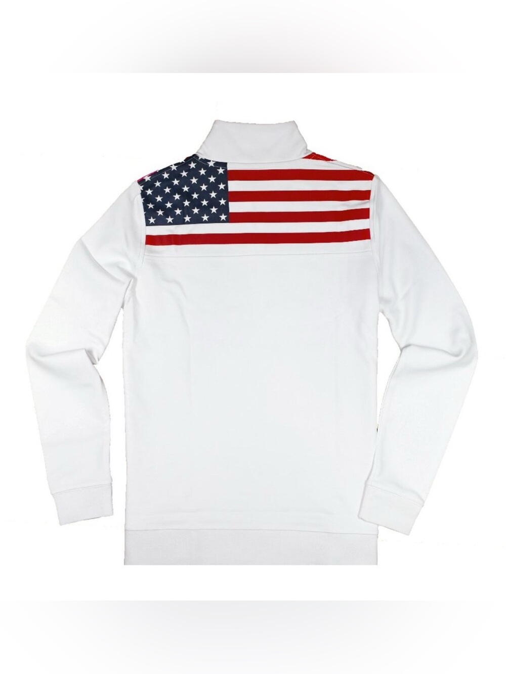 Vineyard Vines Shep Shirt Quarter-Zip Pullover with American Flag Detail